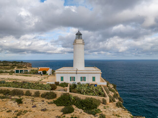 Faro de la Mola en la Isla de Formentera, Islas Baleares