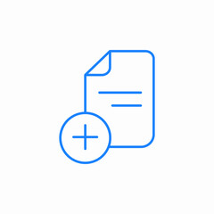 adding document creating new file icon sign vector