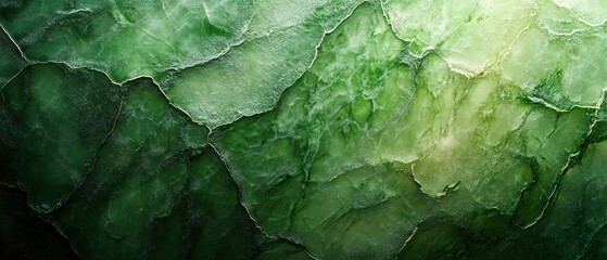 Jade stone displays mottled greens creating abstract pattern reminiscent geological structure.