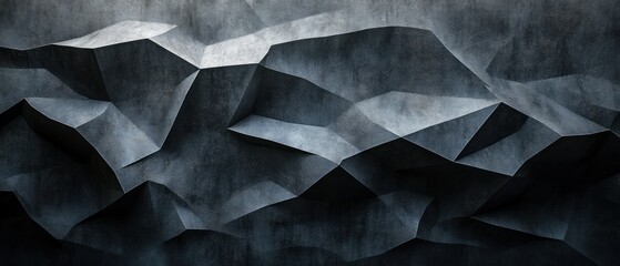 Geometric forms form abstract patterns creating depth through light and shadow, showcasing modern design.