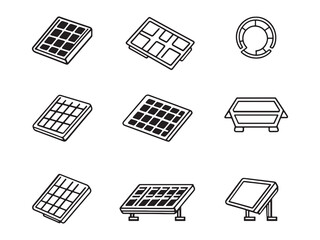 Line Art Solar Panel Design for Sustainable Power Solutions
