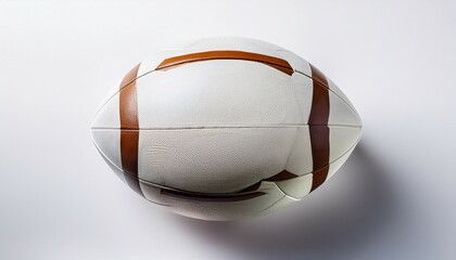 Fototapeta premium studio shot pristine white football clean lines white backdrop game competition victory