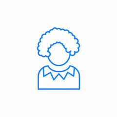 clown funny costume icon sign vector