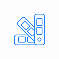 color swatch palette icon sign vector
