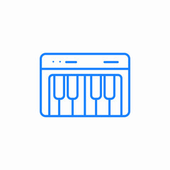 electronic keyboard instrument icon sign vector