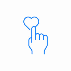 finger heart icon sign vector