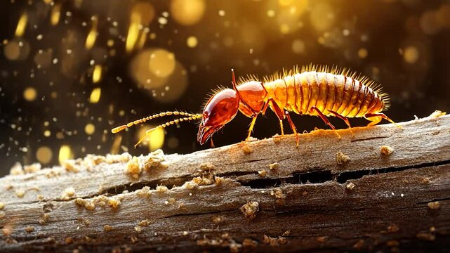 Close-up of a termite on a branch