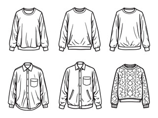 Long Sleeve line art icon modern fashion symbol