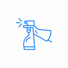 hand sprayer cleaning with spray disinfection or moisturizing cleaning icon sign vector