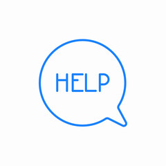 help assistance bubble icon sign vector