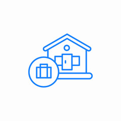 house suitcase or briefcase icon sign vector