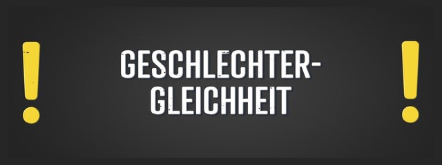 Fototapeta premium Geschlechtergleichheit (Gender equality) - A blackboard illustration with white text.