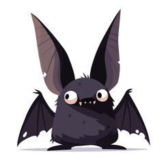 Vector design of a bat in an animated style