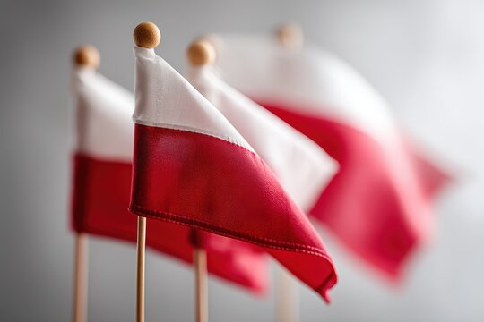 Polish flags displayed in a truly creative and artistic arrangement for all to admire and enjoy