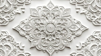Elegant Islamic Arabesque Design Greeting Card for Ramadan Celebration