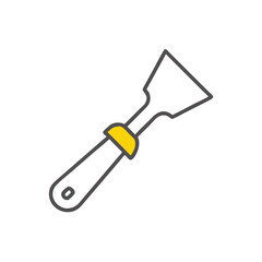 yellow screwdriver isolated on white