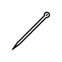 black pencil isolated on white background