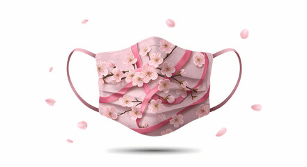 Pink Floral Face Mask Breathable Reusable and Stylish