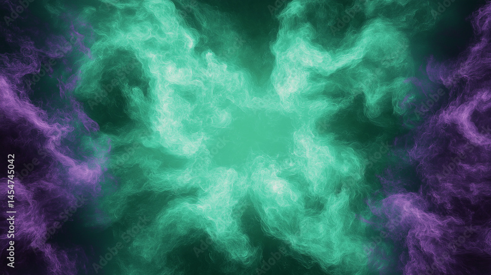 Aufkleber abstract swirling smoke background in teal and purple creating a captivating and artistic visual eff