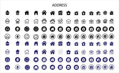 address icone set , home icons set 