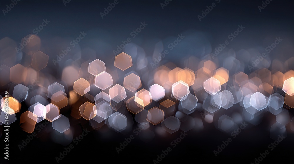 Aufkleber blurred lights and soft hexagons creating a beautiful background