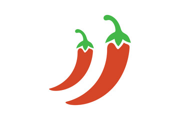 Pepper icon silhouette illustration with white background.