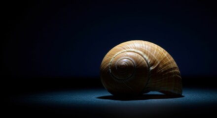 Dramatically Lit Snail Shell
