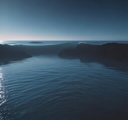 Fototapeta premium Fluid light blue gradient, fading from dark to light, tranquil ocean feel , calm, mood, soft