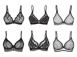 Mesh Bra line art icon modern abstract clothing drawing