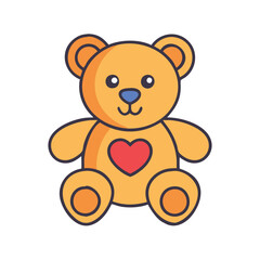 Cute teddy bear cartoon illustration for kids and baby products vector graphic design image