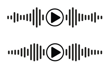 Black sound waves of the equalizer isolated on white background