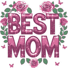 Best Mom Typography Vector Design for Mother's Day and Gift Projects

