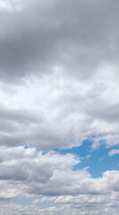 sky and clouds, vertical shot