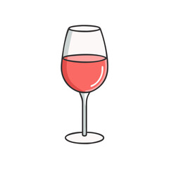 Illustration of red wine glass drawing vector, wine tasting, alcohol, drink, beverage, stemware