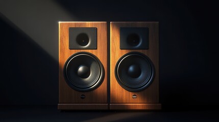 Wooden speaker audio music sound system home theater subwoofer
