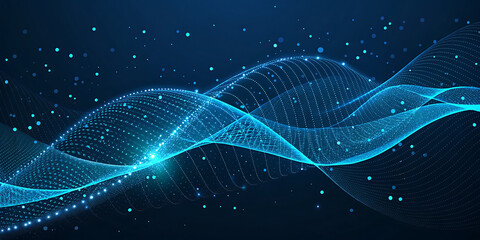 Abstract blue wave background