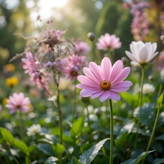 Obraz premium beautiful flowers in the garden