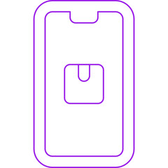 Mobile phone icon single vector illustration