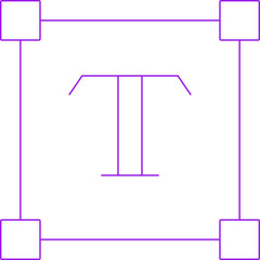 Text icon single vector illustration