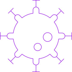 Virus icon single vector illustration