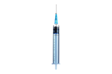 Carpool syringe for anesthesia in dentist isolated on transparent background
