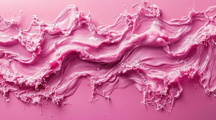 Obraz premium Pink splash with intricate textures and smooth flow