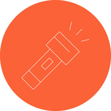 Flashlight icon single vector illustration