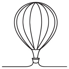 Obraz premium Classic hot air balloon illustration for travel and adventures