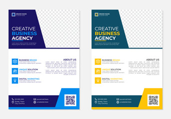 Creative business flyer design vector illustration template