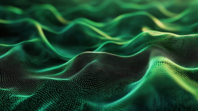 Abstract digital green code background.