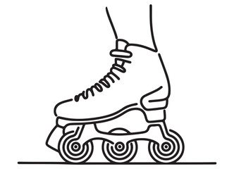 Inline Skate Vector Illustration Depicting Recreation and Athleticism