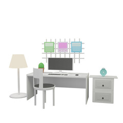 3d illustration workspace