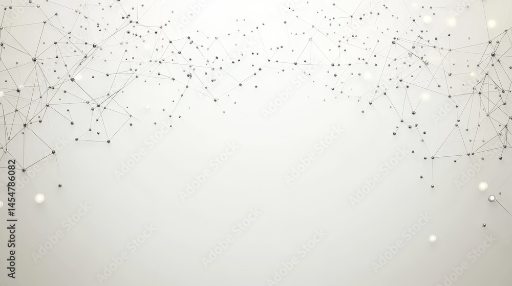 Poster networking background with connected dots and image area