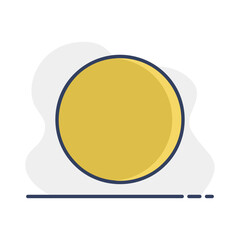 Full or New Moon vector flat icon